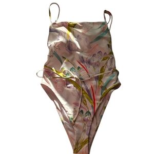 NWT Gossip White Multicolor Floral One Piece Sexy Swimsuit